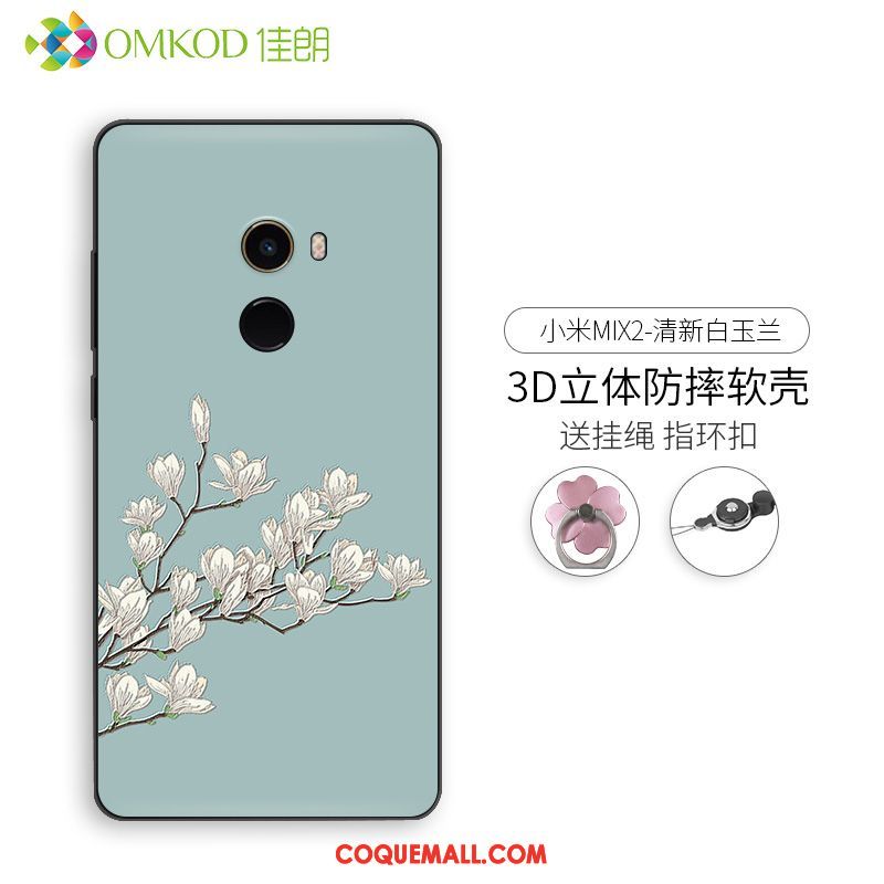 Étui Xiaomi Mi Mix 2 Incassable Protection Petit, Coque Xiaomi Mi Mix 2 Bleu Créatif Beige