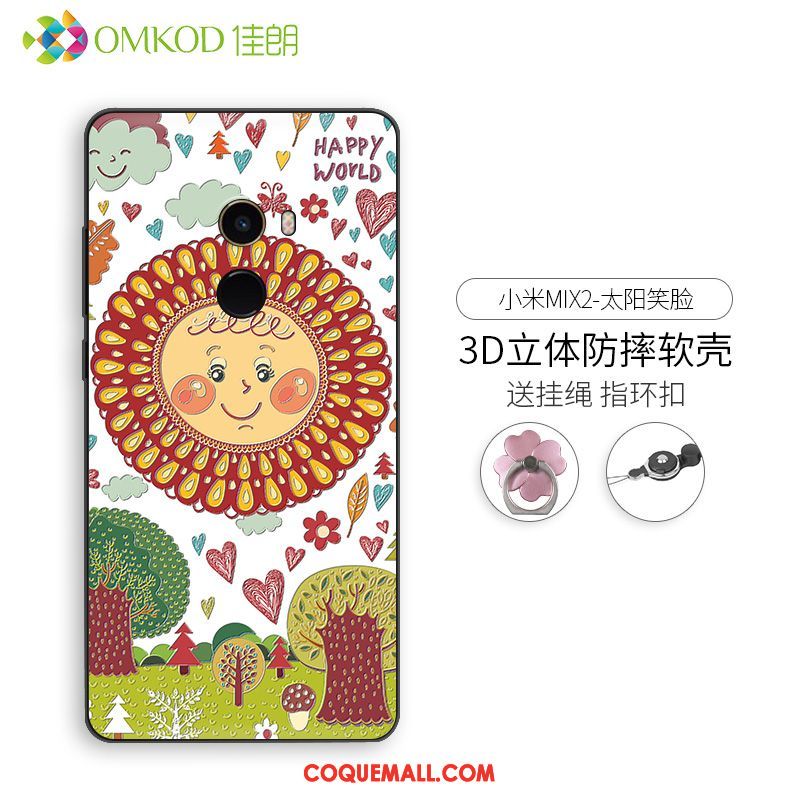 Étui Xiaomi Mi Mix 2 Incassable Protection Petit, Coque Xiaomi Mi Mix 2 Bleu Créatif Beige