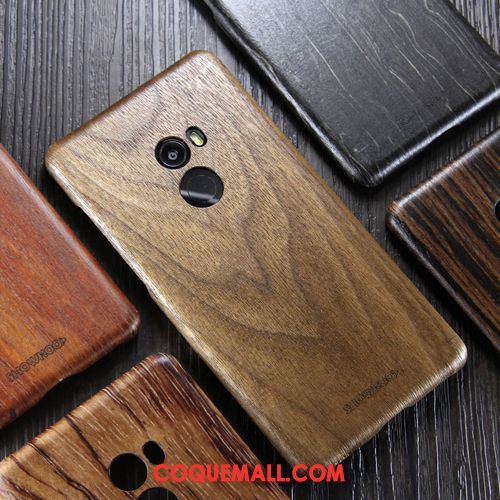 Étui Xiaomi Mi Mix 2 Noir Téléphone Portable Tout Compris, Coque Xiaomi Mi Mix 2 Personnalité En Bois Beige