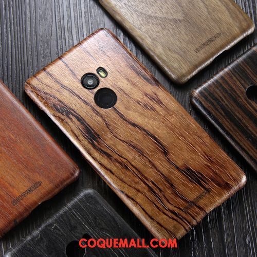 Étui Xiaomi Mi Mix 2 Noir Téléphone Portable Tout Compris, Coque Xiaomi Mi Mix 2 Personnalité En Bois Beige