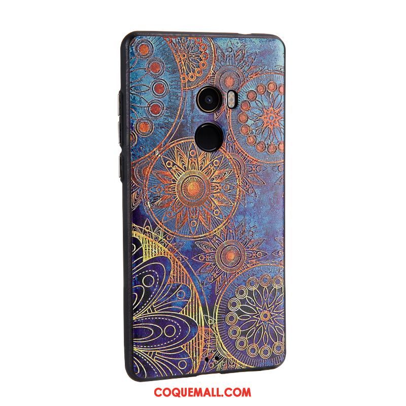 Étui Xiaomi Mi Mix 2 Peinture Gaufrage Téléphone Portable, Coque Xiaomi Mi Mix 2 Protection Étui En Cuir Beige