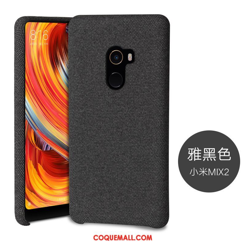 Étui Xiaomi Mi Mix 2 Petit Créatif Nouveau, Coque Xiaomi Mi Mix 2 Téléphone Portable Bleu Marin Beige