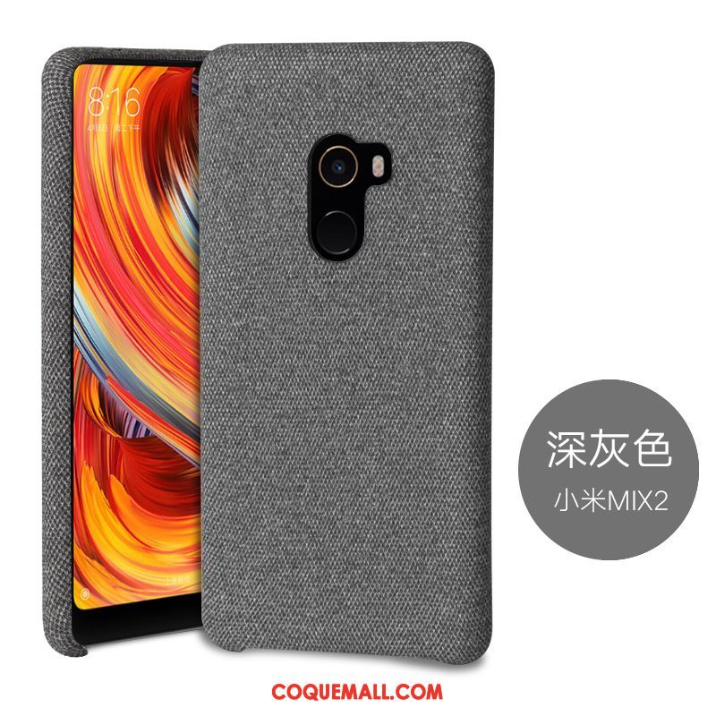 Étui Xiaomi Mi Mix 2 Petit Créatif Nouveau, Coque Xiaomi Mi Mix 2 Téléphone Portable Bleu Marin Beige