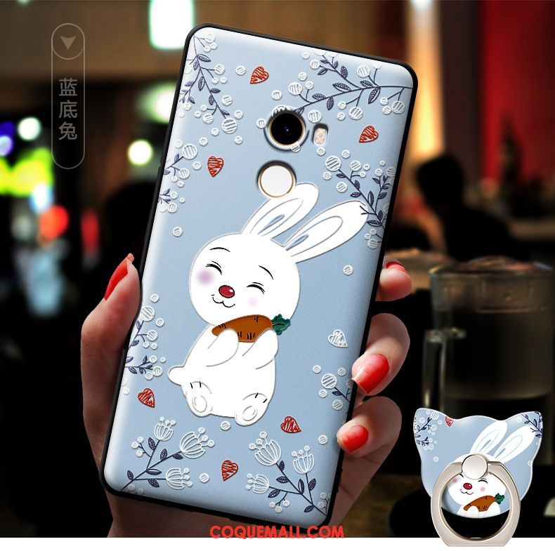 Étui Xiaomi Mi Mix 2 Petit Téléphone Portable Fluide Doux, Coque Xiaomi Mi Mix 2 Tout Compris Gaufrage Beige