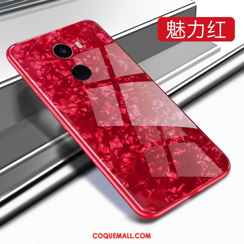 Étui Xiaomi Mi Mix 2 Protection Silicone Noir, Coque Xiaomi Mi Mix 2 Très Mince Net Rouge Beige