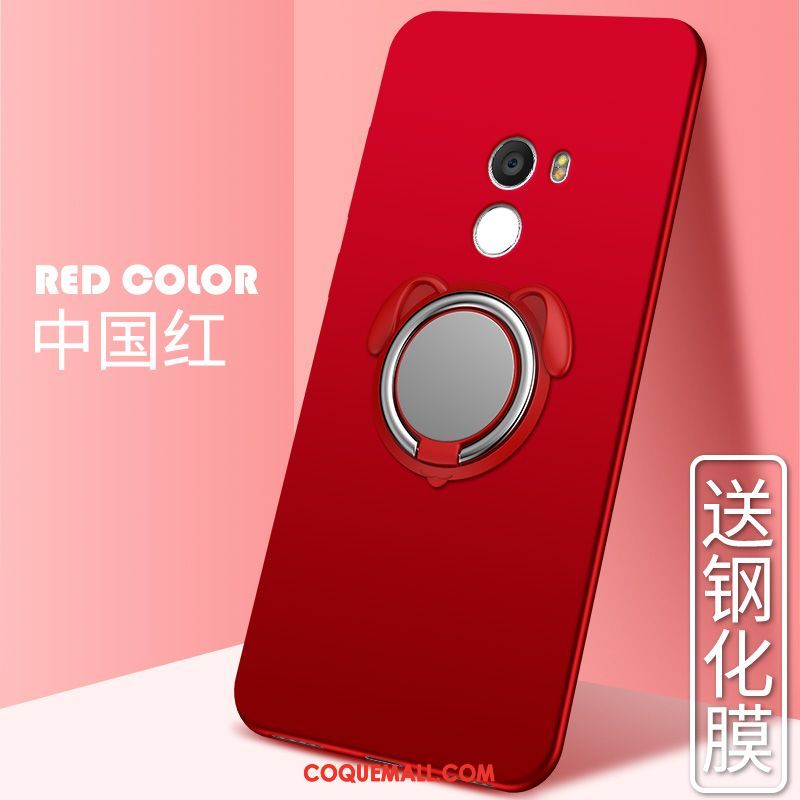 Étui Xiaomi Mi Mix 2 Silicone Amoureux Simple, Coque Xiaomi Mi Mix 2 Incassable Protection Beige