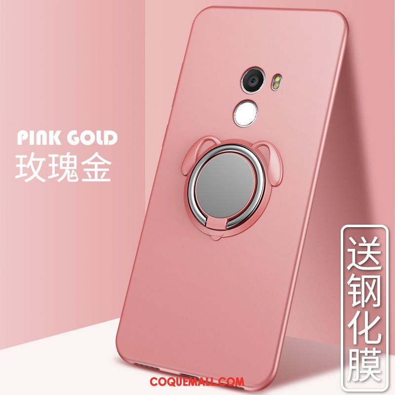 Étui Xiaomi Mi Mix 2 Silicone Amoureux Simple, Coque Xiaomi Mi Mix 2 Incassable Protection Beige