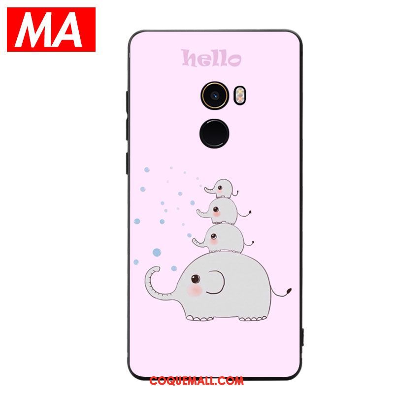 Étui Xiaomi Mi Mix 2 Silicone Créatif Charmant, Coque Xiaomi Mi Mix 2 Téléphone Portable Animal Beige