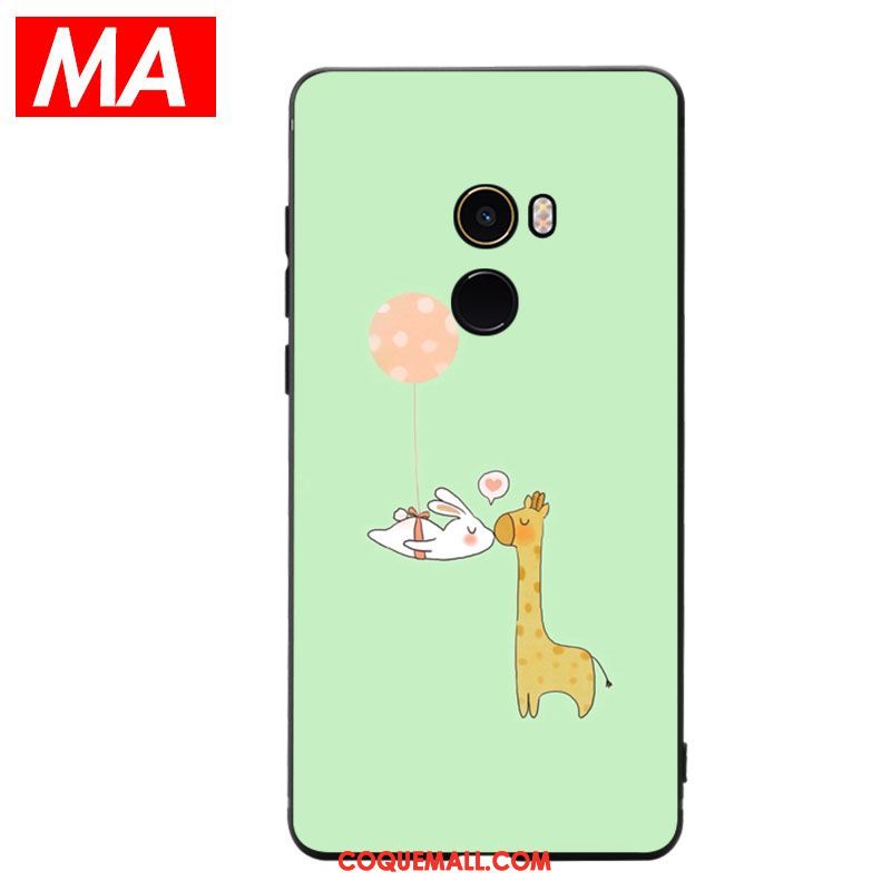 Étui Xiaomi Mi Mix 2 Silicone Créatif Charmant, Coque Xiaomi Mi Mix 2 Téléphone Portable Animal Beige
