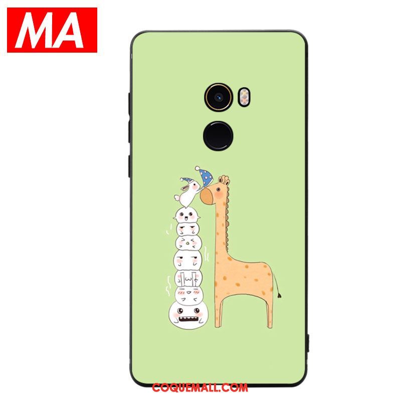 Étui Xiaomi Mi Mix 2 Silicone Créatif Charmant, Coque Xiaomi Mi Mix 2 Téléphone Portable Animal Beige