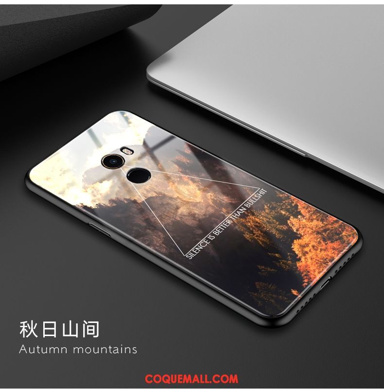 Étui Xiaomi Mi Mix 2 Tout Compris Silicone Nouveau, Coque Xiaomi Mi Mix 2 Net Rouge Personnalisé Beige