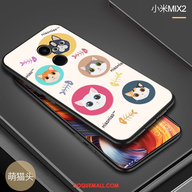 Étui Xiaomi Mi Mix 2 Téléphone Portable Protection Silicone, Coque Xiaomi Mi Mix 2 Nouveau Petit Beige