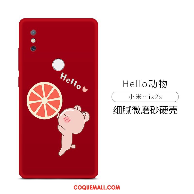 Étui Xiaomi Mi Mix 2s Charmant Tout Compris Incassable, Coque Xiaomi Mi Mix 2s Téléphone Portable Personnalité Beige