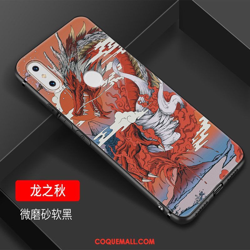 Étui Xiaomi Mi Mix 2s Créatif Tendance Art, Coque Xiaomi Mi Mix 2s Bleu Petit Beige