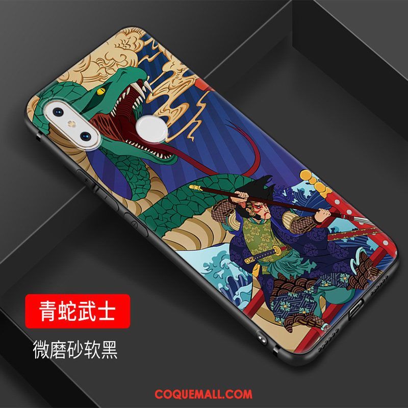 Étui Xiaomi Mi Mix 2s Créatif Tendance Art, Coque Xiaomi Mi Mix 2s Bleu Petit Beige