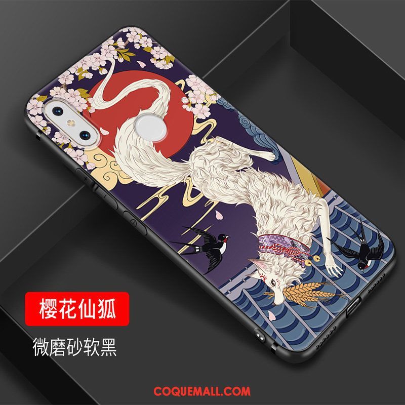 Étui Xiaomi Mi Mix 2s Créatif Tendance Art, Coque Xiaomi Mi Mix 2s Bleu Petit Beige