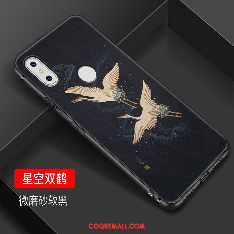 Étui Xiaomi Mi Mix 2s Créatif Tendance Art, Coque Xiaomi Mi Mix 2s Bleu Petit Beige