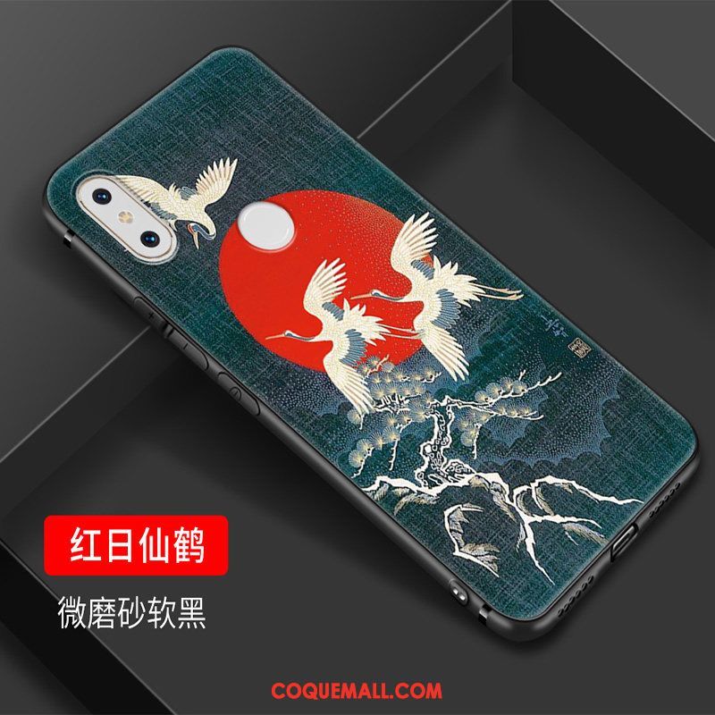 Étui Xiaomi Mi Mix 2s Créatif Tendance Art, Coque Xiaomi Mi Mix 2s Bleu Petit Beige