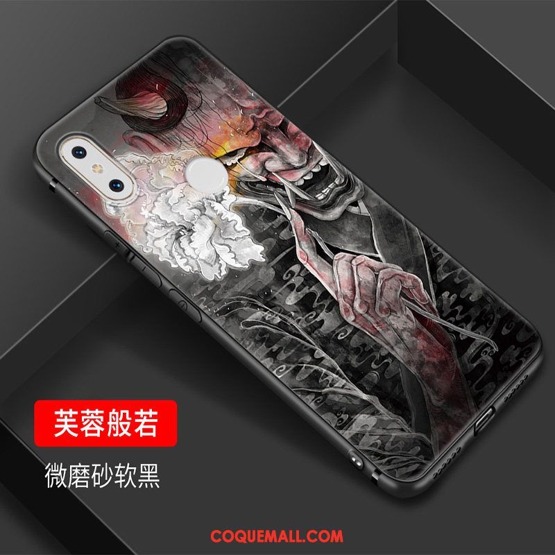 Étui Xiaomi Mi Mix 2s Créatif Tendance Art, Coque Xiaomi Mi Mix 2s Bleu Petit Beige