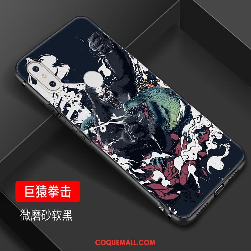 Étui Xiaomi Mi Mix 2s Créatif Tendance Art, Coque Xiaomi Mi Mix 2s Bleu Petit Beige