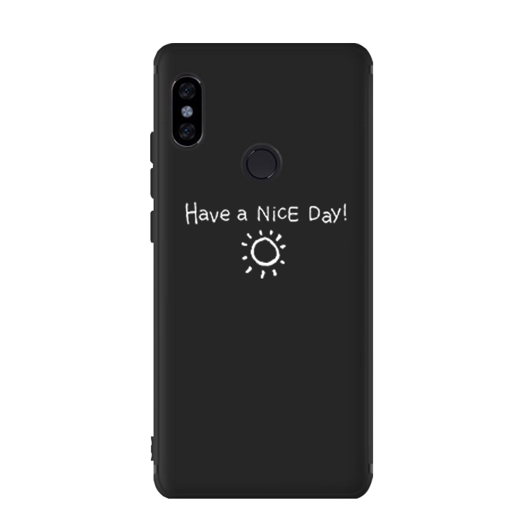 Étui Xiaomi Mi Mix 2s Dessin Animé Incassable Noir, Coque Xiaomi Mi Mix 2s Silicone Téléphone Portable Beige