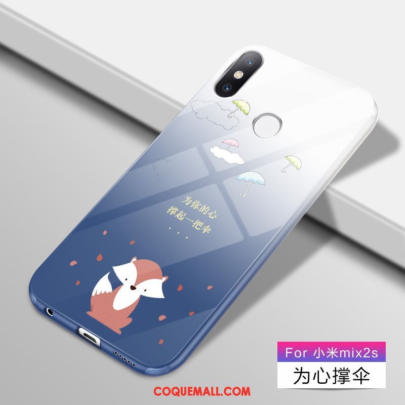 Étui Xiaomi Mi Mix 2s Dessin Animé Tendance Dégradé, Coque Xiaomi Mi Mix 2s Silicone Délavé En Daim Beige