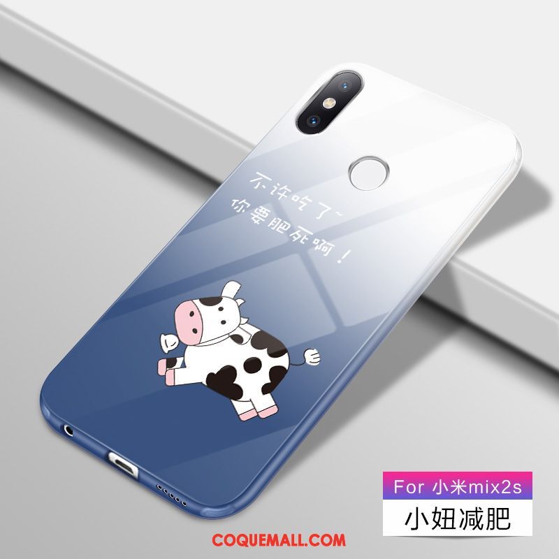 Étui Xiaomi Mi Mix 2s Dessin Animé Tendance Dégradé, Coque Xiaomi Mi Mix 2s Silicone Délavé En Daim Beige