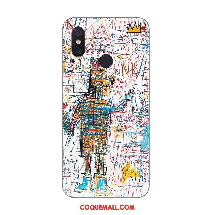 Étui Xiaomi Mi Mix 2s Fluide Doux Blanc Créatif, Coque Xiaomi Mi Mix 2s Art Téléphone Portable Beige