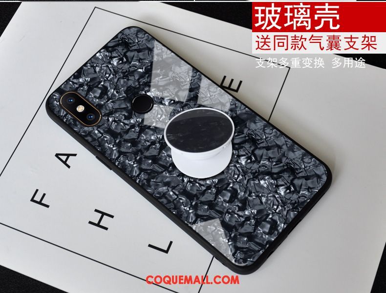 Étui Xiaomi Mi Mix 2s Incassable Téléphone Portable Tendance, Coque Xiaomi Mi Mix 2s Blanc Modèle Fleurie Beige