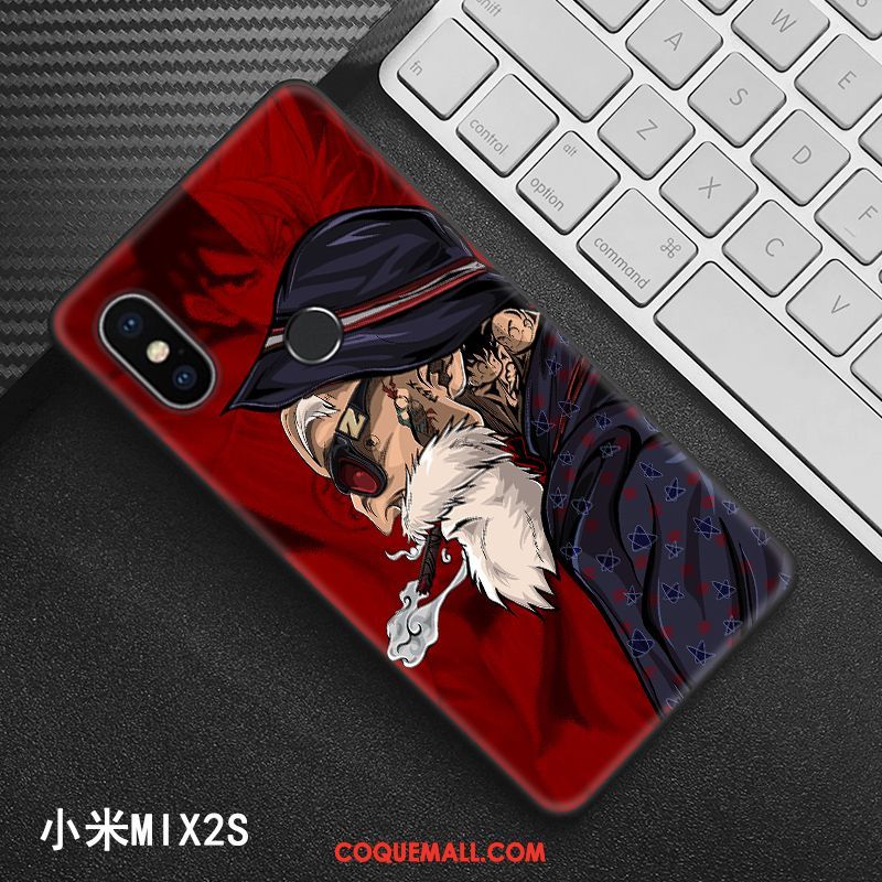 Étui Xiaomi Mi Mix 2s Noir Créatif Style Chinois, Coque Xiaomi Mi Mix 2s Protection Modèle Beige