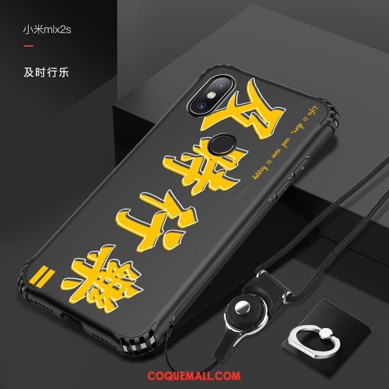 Étui Xiaomi Mi Mix 2s Ornements Suspendus Très Mince Créatif, Coque Xiaomi Mi Mix 2s Délavé En Daim Tout Compris Beige