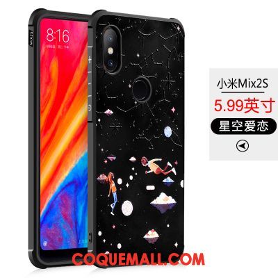 Étui Xiaomi Mi Mix 2s Personnalité Marque De Tendance Téléphone Portable, Coque Xiaomi Mi Mix 2s Tout Compris Incassable Beige