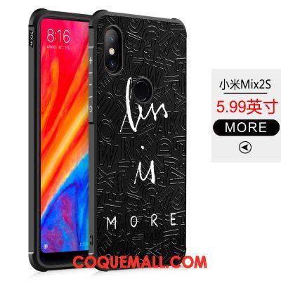 Étui Xiaomi Mi Mix 2s Personnalité Marque De Tendance Téléphone Portable, Coque Xiaomi Mi Mix 2s Tout Compris Incassable Beige