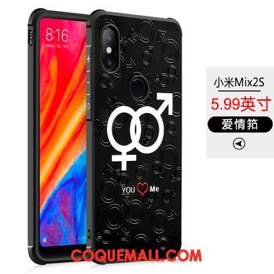 Étui Xiaomi Mi Mix 2s Personnalité Marque De Tendance Téléphone Portable, Coque Xiaomi Mi Mix 2s Tout Compris Incassable Beige