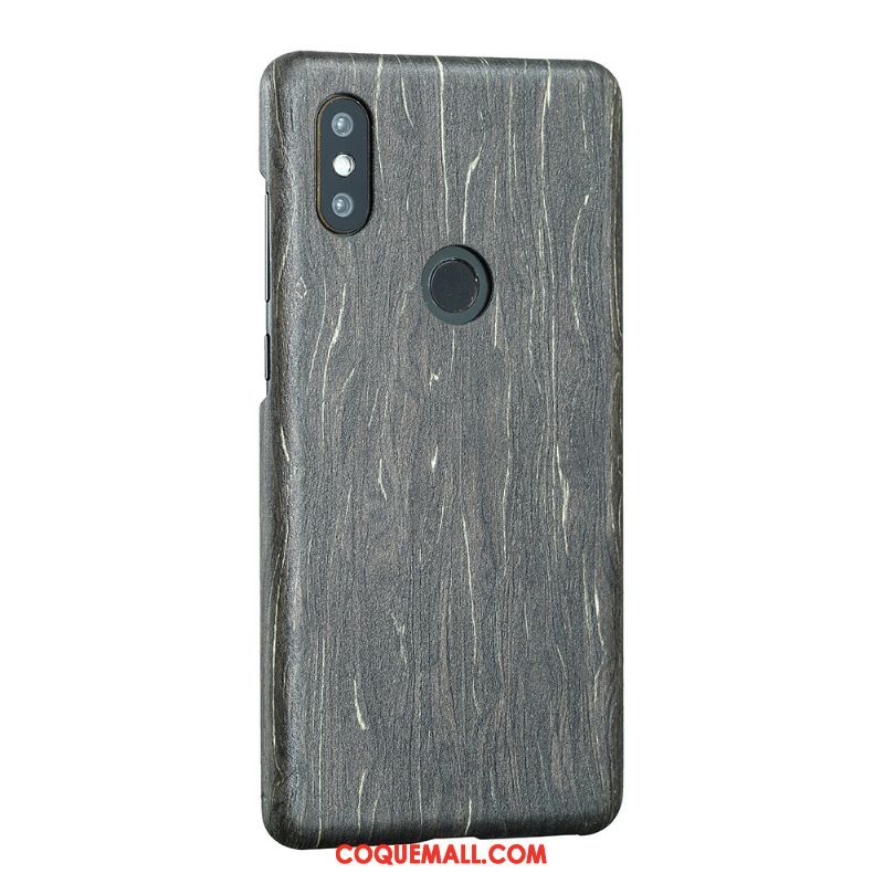 Étui Xiaomi Mi Mix 2s Protection Petit Incassable, Coque Xiaomi Mi Mix 2s Bois Bambou Braun Beige Nackte Farbe