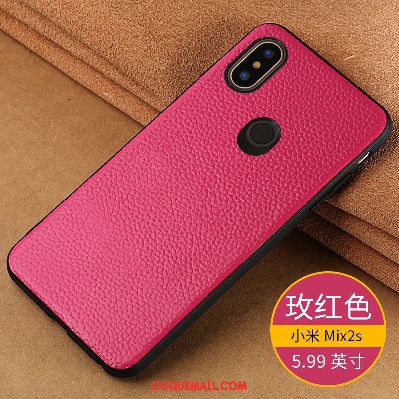 Étui Xiaomi Mi Mix 2s Protection Tendance Téléphone Portable, Coque Xiaomi Mi Mix 2s Fluide Doux Petit Beige