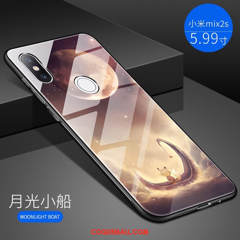 Étui Xiaomi Mi Mix 2s Protection Téléphone Portable Tout Compris, Coque Xiaomi Mi Mix 2s Fluide Doux Silicone Beige