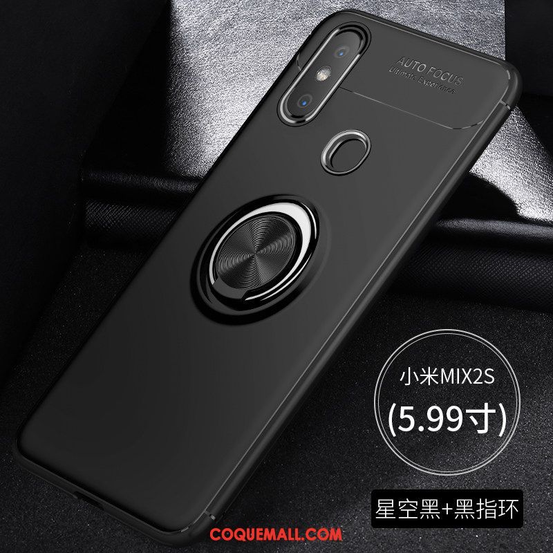 Étui Xiaomi Mi Mix 2s Rouge Délavé En Daim Tout Compris, Coque Xiaomi Mi Mix 2s Protection Incassable Beige