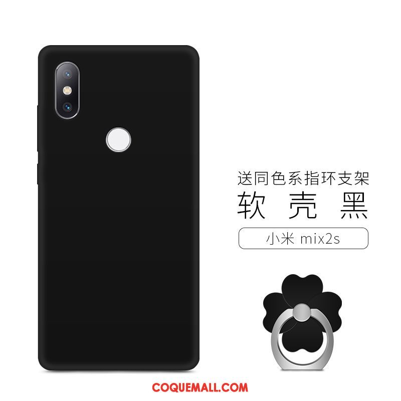 Étui Xiaomi Mi Mix 2s Silicone Tendance Simple, Coque Xiaomi Mi Mix 2s Fluide Doux Tout Compris Beige