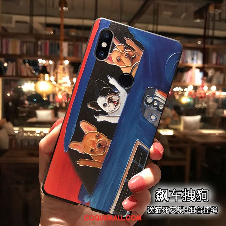 Étui Xiaomi Mi Mix 2s Silicone Tout Compris Dessin Animé, Coque Xiaomi Mi Mix 2s Téléphone Portable Personnalité Beige