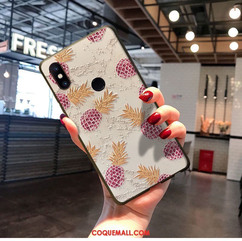 Étui Xiaomi Mi Mix 2s Tendance Personnalité Téléphone Portable, Coque Xiaomi Mi Mix 2s Noir Silicone Beige