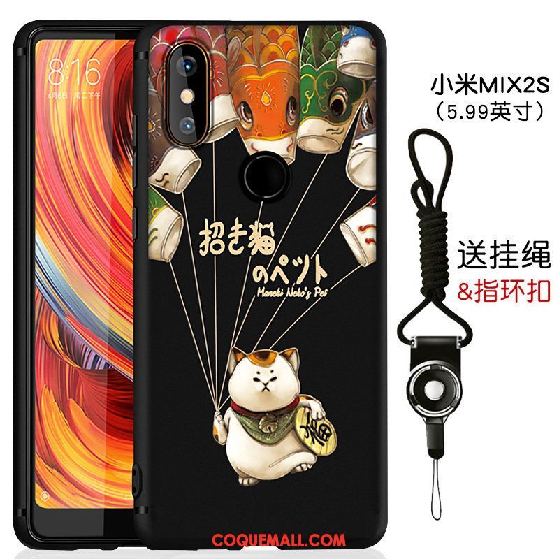 Étui Xiaomi Mi Mix 2s Très Mince Délavé En Daim Téléphone Portable, Coque Xiaomi Mi Mix 2s Personnalité Incassable Beige