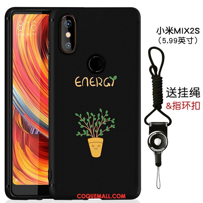 Étui Xiaomi Mi Mix 2s Très Mince Délavé En Daim Téléphone Portable, Coque Xiaomi Mi Mix 2s Personnalité Incassable Beige