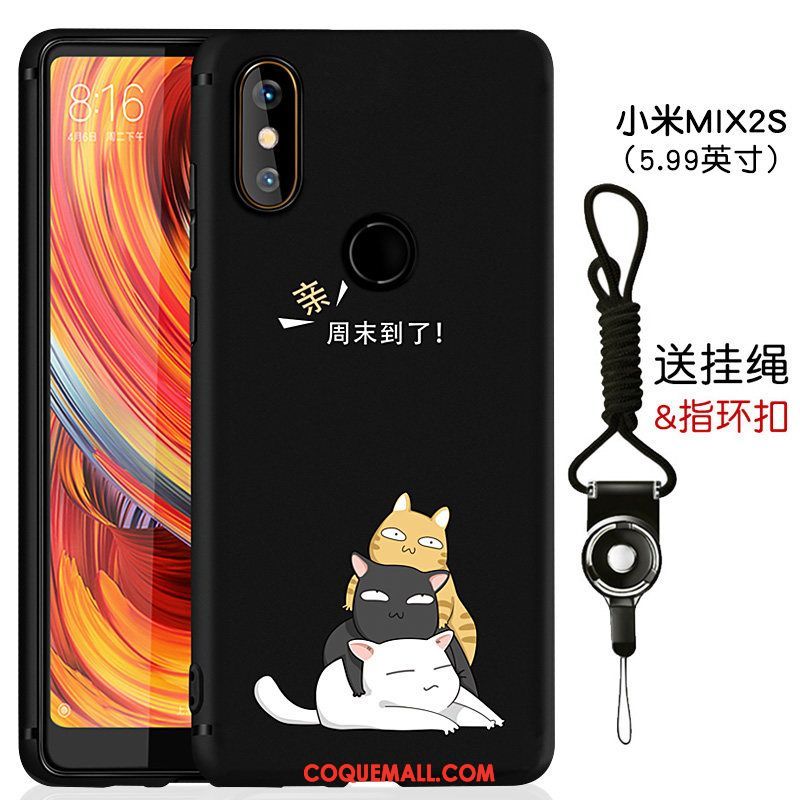 Étui Xiaomi Mi Mix 2s Très Mince Délavé En Daim Téléphone Portable, Coque Xiaomi Mi Mix 2s Personnalité Incassable Beige