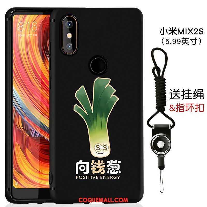 Étui Xiaomi Mi Mix 2s Très Mince Délavé En Daim Téléphone Portable, Coque Xiaomi Mi Mix 2s Personnalité Incassable Beige