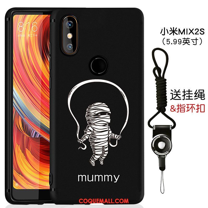 Étui Xiaomi Mi Mix 2s Très Mince Délavé En Daim Téléphone Portable, Coque Xiaomi Mi Mix 2s Personnalité Incassable Beige