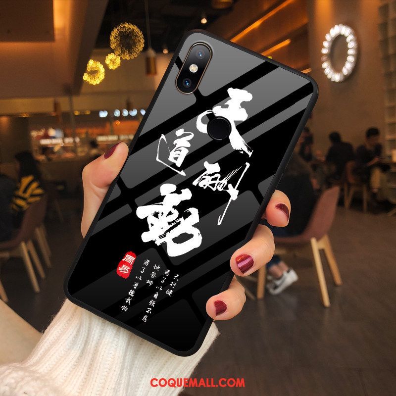 Étui Xiaomi Mi Mix 2s Téléphone Portable Personnalité Petit, Coque Xiaomi Mi Mix 2s Marque De Tendance Rouge Beige