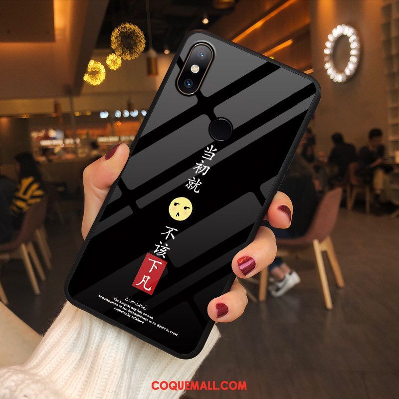 Étui Xiaomi Mi Mix 2s Téléphone Portable Personnalité Petit, Coque Xiaomi Mi Mix 2s Marque De Tendance Rouge Beige