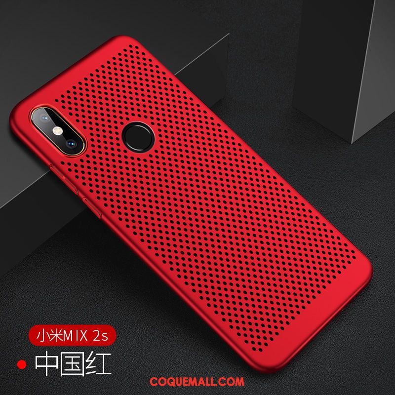 Étui Xiaomi Mi Mix 2s Téléphone Portable Tout Compris Rouge, Coque Xiaomi Mi Mix 2s Tendance Foncé Beige