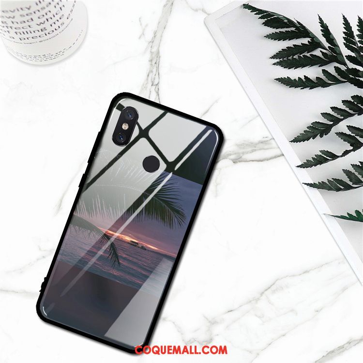 Étui Xiaomi Mi Mix 2s Vent Blanc Rouge, Coque Xiaomi Mi Mix 2s Amoureux Tendance Beige